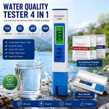 Alat Ukur Kandungan Air 4 in 1 PH/TDS/EC/TEMP Meter