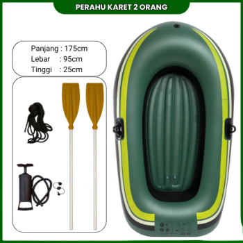 Perahu Karet 2 Orang Hijau