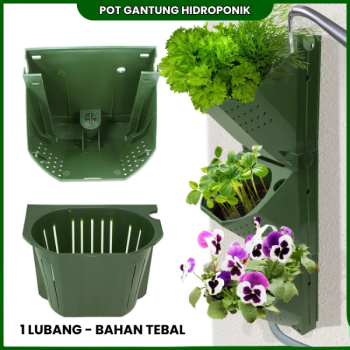Pot Tanaman Gantung Dinding Tembok 1 Lubang