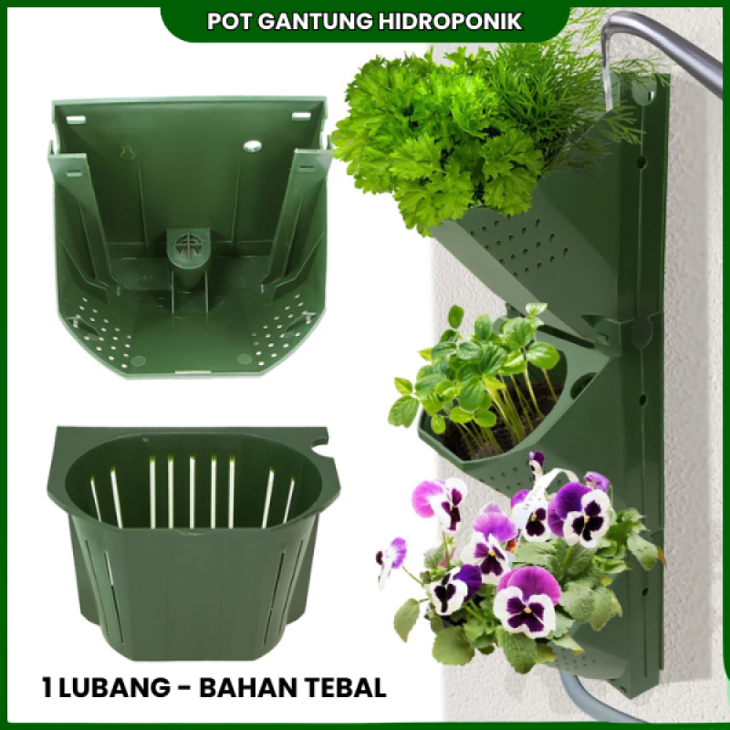 Pot Tanaman Gantung Dinding Tembok 1 Lubang
