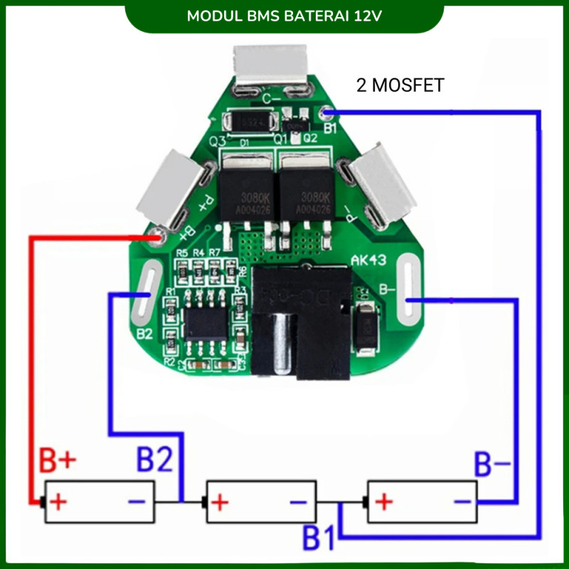 Mainboard Battery BMS 12V - 2 Mosfet Mainboard Battery BMS 12V - 2 Mosfet