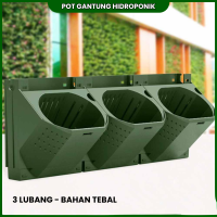 Pot Tanaman Gantung Dinding Tembok 3 Lubang