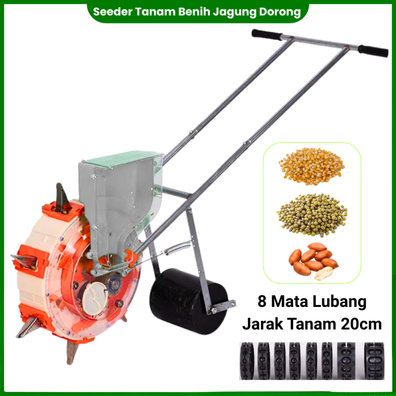 Alat Tanam Benih Jagung Kacang Padi Dorong Manual 8 Lubang Alat Tanam Benih Jagung Kacang Padi Dorong Manual 8 Lubang