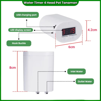Timer Siram Tanaman Otomatis Watering 4 Head Timer Siram Tanaman Otomatis Watering 4 Head