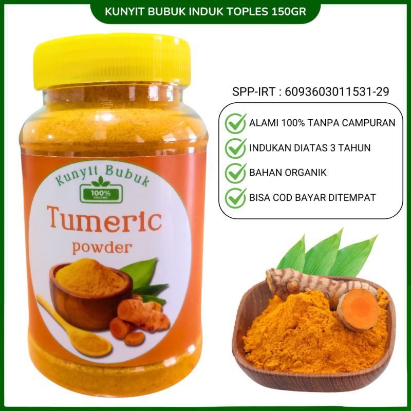 Kunyit Bubuk Herbal Asli 100% Kunyit Induk Umur 3 Tahun Kunyit Bubuk Herbal Asli 100% Kunyit Induk Umur 3 Tahun