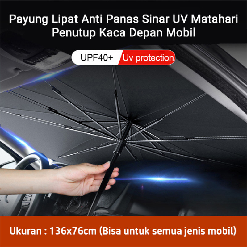 Payung Mobil Anti Panas Sinar UV Matahari Cover Kaca Depan Payung Mobil Anti Panas Sinar UV Matahari Cover Kaca Depan