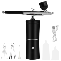 Mini Portable Air Brush Kit Compressor Alumunium