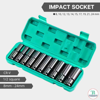 Kunci Shock Impact 10 Pcs 8 sampai 24 MM Kunci Shock Impact 10 Pcs 8 sampai 24 MM