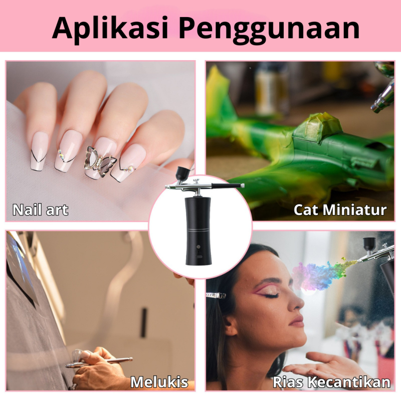 Mini Air Brush Kit Kompresor Airbrush Mini Spray paint Portable Mini Air Brush Kit Kompresor Airbrush Mini Spray paint Portable