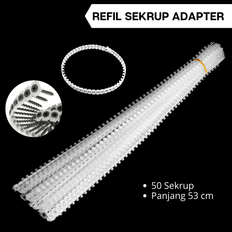 Rantai sekrup isi ulang adapter sekrup otomatis per 10 pcs Rantai sekrup isi ulang adapter sekrup otomatis per 10 pcs