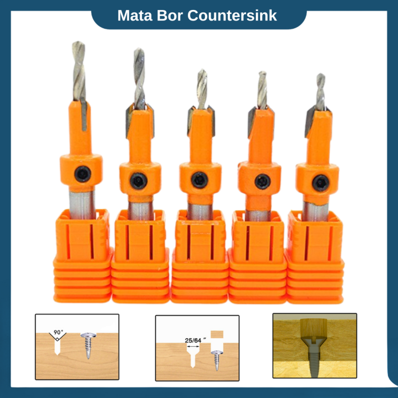 Mata Bor Countersink Kayu 8mm pembuat drat baut kayu sekrup kayu Mata Bor Countersink Kayu 8mm pembuat drat baut kayu sekrup kayu