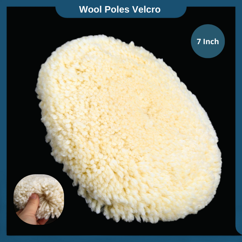 Wool Poles Velcro 7 Inch Cutting Wool Polisher 180mm Wool bulu poles Wool Poles Velcro 7 Inch Cutting Wool Polisher 180mm Wool bulu poles