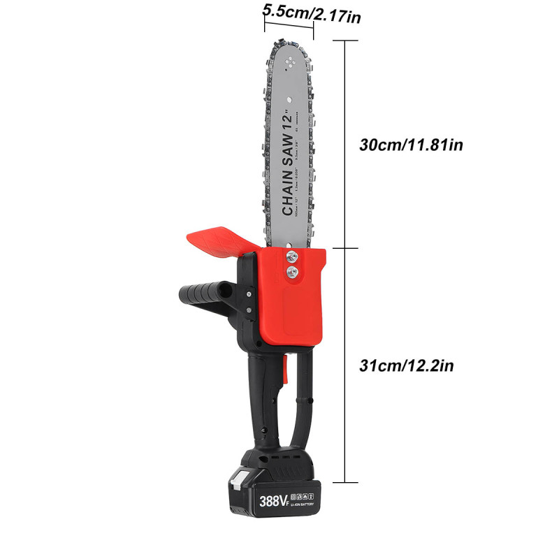 Gergaji rantai 12 inch portable gergaji potong kayu 21 volt Gergaji rantai 12 inch portable gergaji potong kayu 21 volt