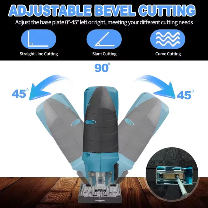Mesin Gergaji Jigsaw Cordless Mesin Gergaji kayu Portable 20V Mesin Gergaji Jigsaw Cordless Mesin Gergaji kayu Portable 20V