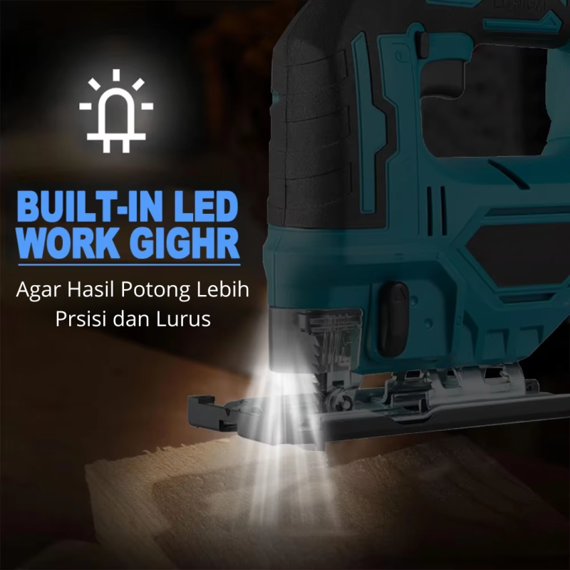 Mesin Gergaji Jigsaw Cordless Mesin Gergaji kayu Portable 20V Mesin Gergaji Jigsaw Cordless Mesin Gergaji kayu Portable 20V