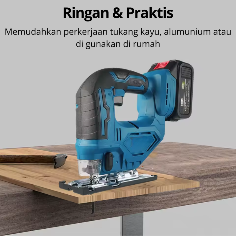 Mesin Gergaji Jigsaw Cordless Mesin Gergaji kayu Portable 20V Mesin Gergaji Jigsaw Cordless Mesin Gergaji kayu Portable 20V
