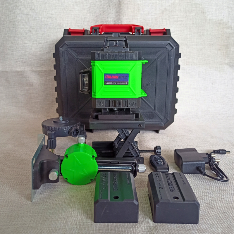 Laser Level 16 Line self leveling laser 4D laser hijau 2 baterai Laser Level 16 Line self leveling laser 4D laser hijau 2 baterai