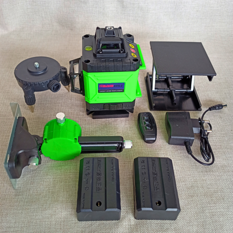 Laser Level 16 Line self leveling laser 4D laser hijau 2 baterai Laser Level 16 Line self leveling laser 4D laser hijau 2 baterai