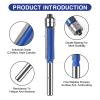 Mata Trimmer kayu double bearing flush trim 1/4 shank Mata Trimmer kayu double bearing flush trim 1/4 shank
