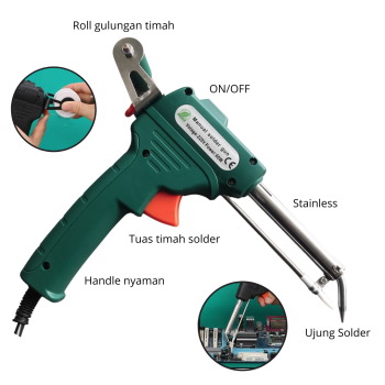 Solder timah otomatis 60 watt soldering iron 220 volt