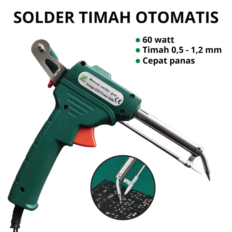 Solder timah otomatis 60 watt soldering iron 220 volt Solder timah otomatis 60 watt soldering iron 220 volt