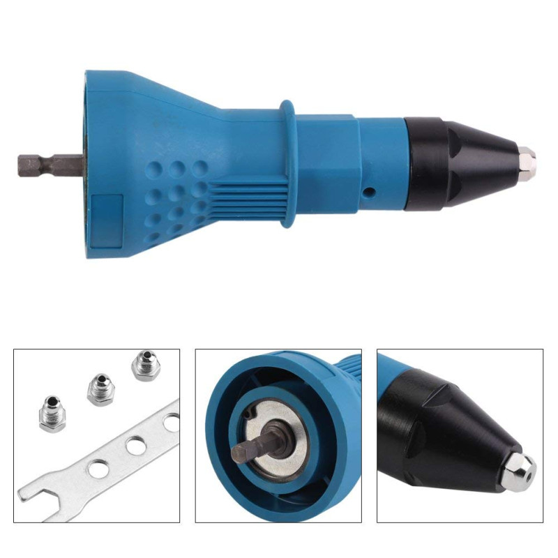 Tang Rivet Adapter mesin bor baterai listrik Penarik paku keling Tang Rivet Adapter mesin bor baterai listrik Penarik paku keling