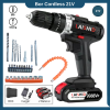 Bor Baterai 21 volt Lengkap Mesin Bor Portable obeng drill lengkap koper Bor Baterai 21 volt Lengkap Mesin Bor Portable obeng drill lengkap koper