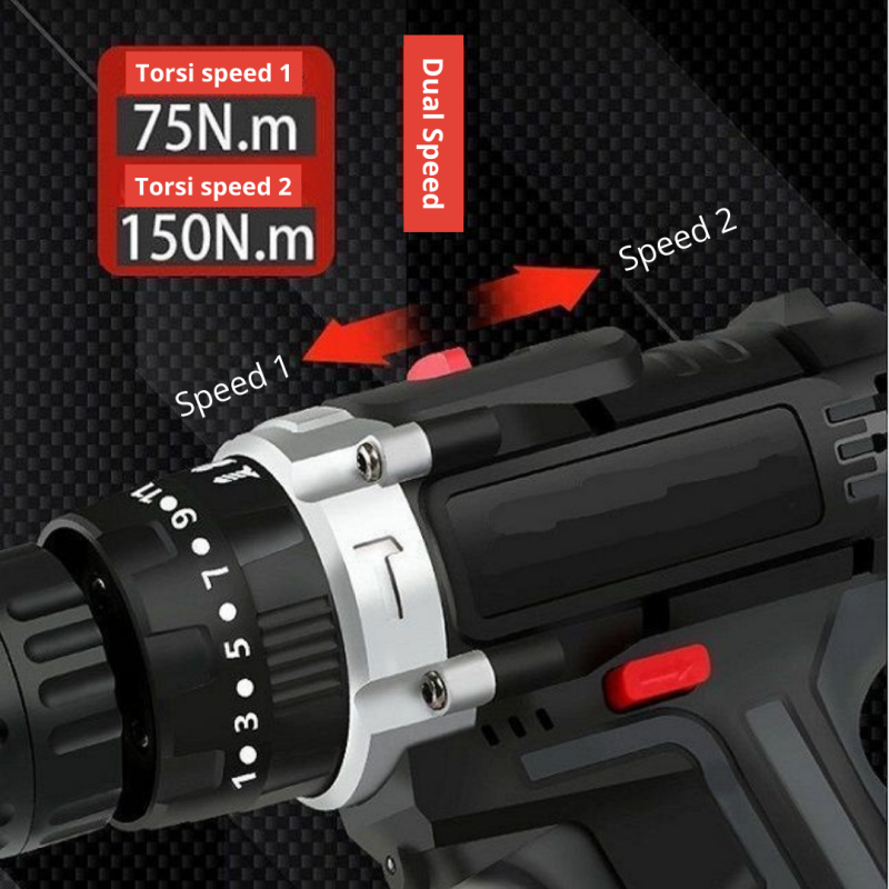 Bor Baterai 21 volt Lengkap Mesin Bor Portable obeng drill lengkap koper Bor Baterai 21 volt Lengkap Mesin Bor Portable obeng drill lengkap koper