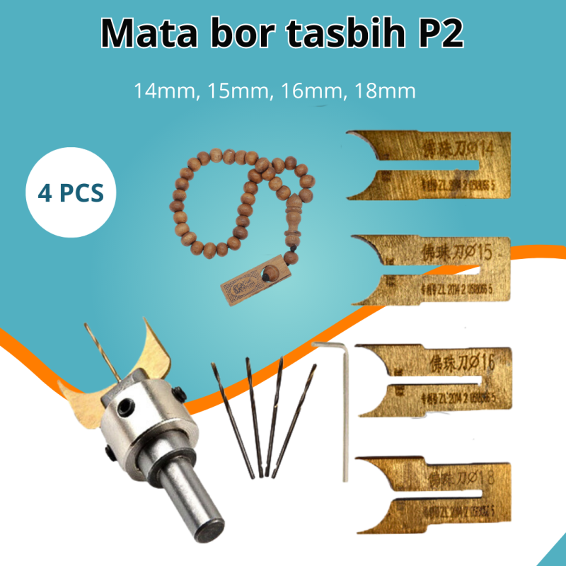 Mata bor tasbih bola kayu rosary ball drill bulat paket 2 Mata bor tasbih bola kayu rosary ball drill bulat paket 2