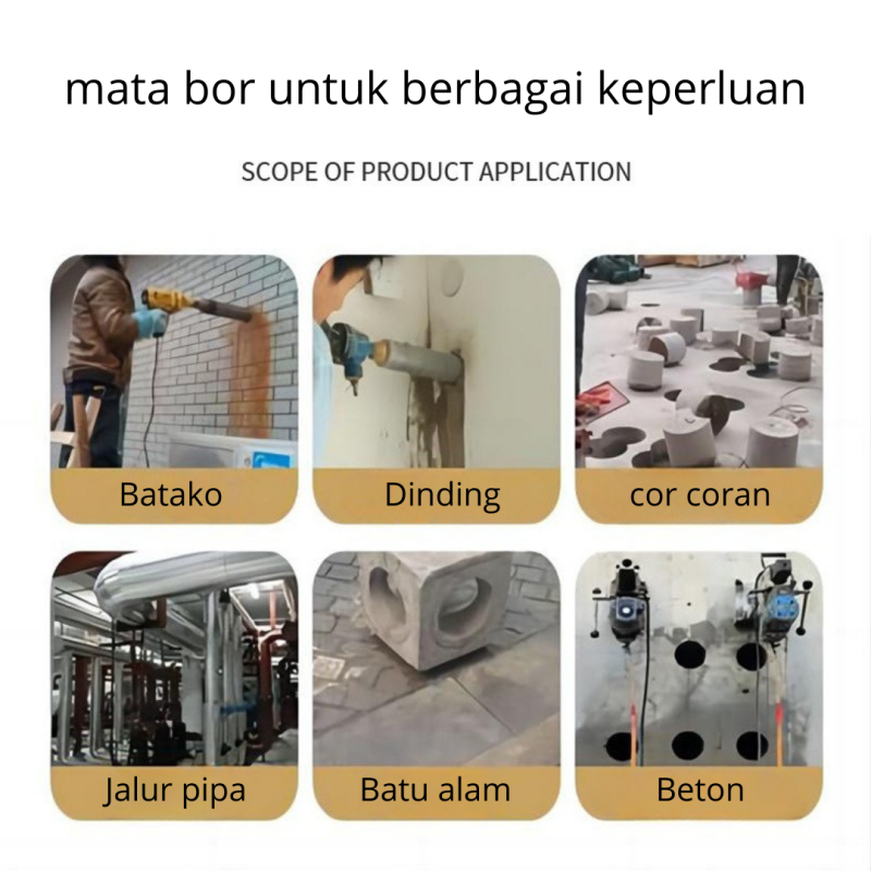 Mata Bor Coring Pelubang Tembok Beton cor Mata Bor Coring Pelubang Tembok Beton cor