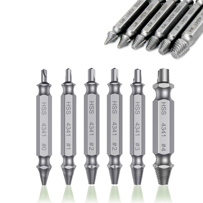 Screw Extractor pembuka sekrup rusak 5 pcs Screw Extractor pembuka sekrup rusak 5 pcs