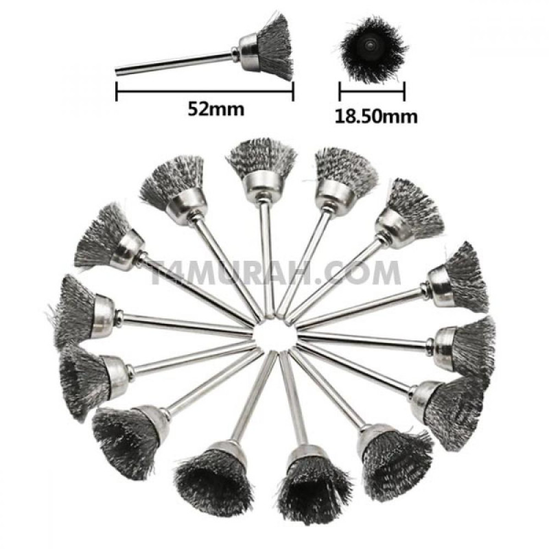 Sikat kawat 3 mm sikat baja mini 45 pcs pembersih karat Sikat kawat 3 mm sikat baja mini 45 pcs pembersih karat