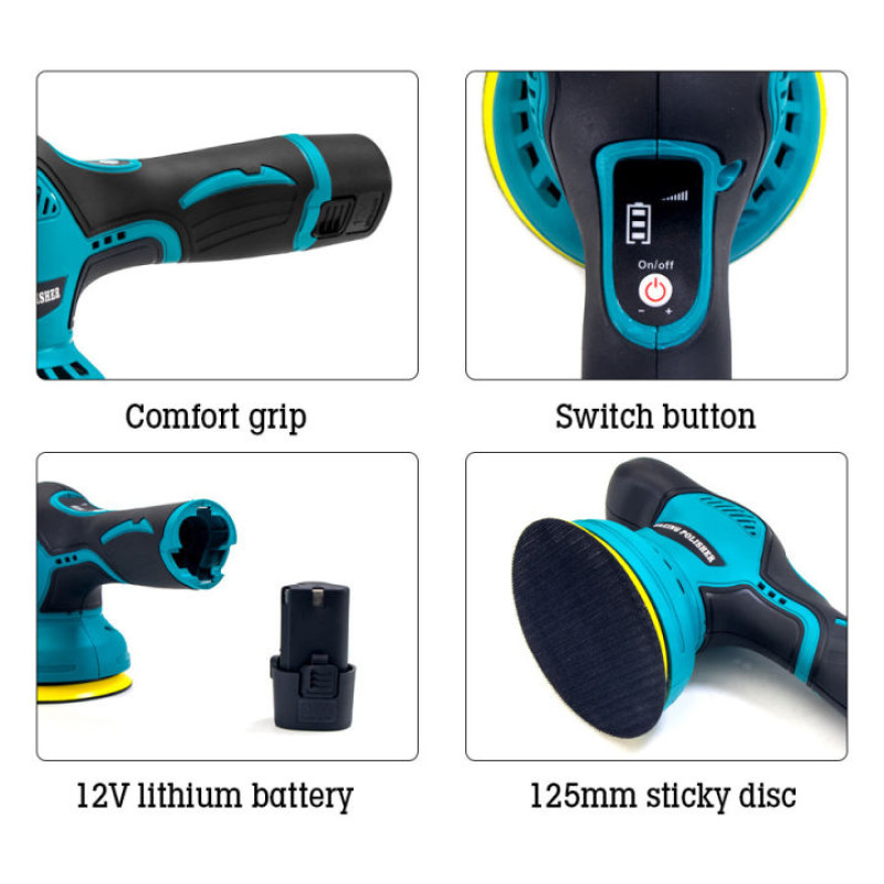 Mesin poles amplas baterai 12 volt polisher 5 inch portable Mesin poles amplas baterai 12 volt polisher 5 inch portable