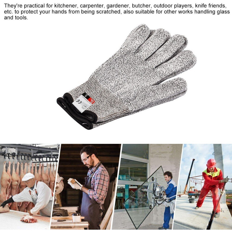 Sarung Tangan Keselamatan Tahan Goresan Cutter Resistant Gloves Sarung Tangan Keselamatan Tahan Goresan Cutter Resistant Gloves