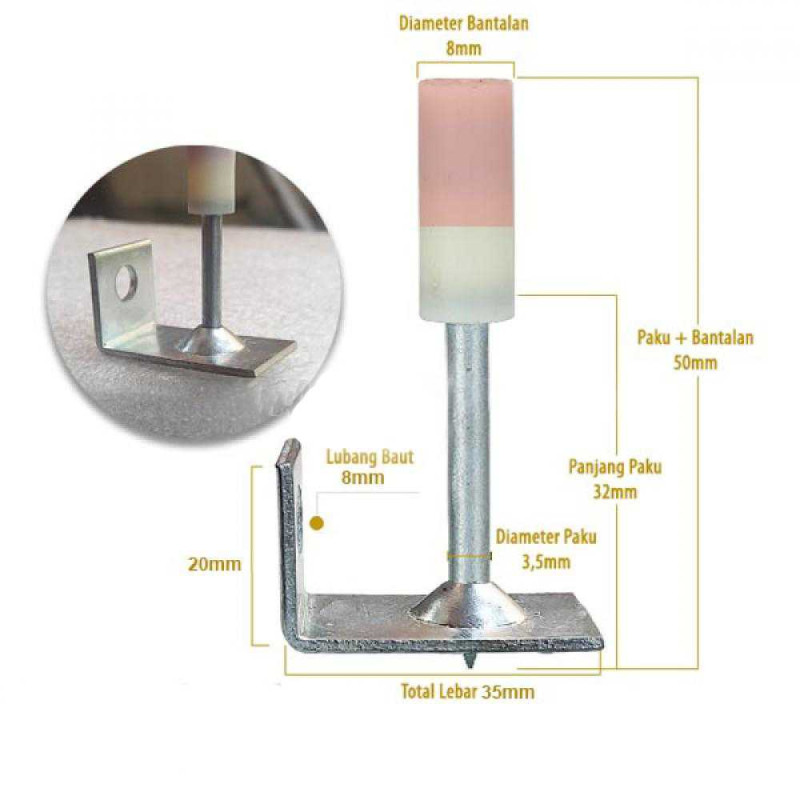 Paku Angle Clip Stampset T1000 8 mm Siku L 100 Pcs Paku Angle Clip Stampset T1000 8 mm Siku L 100 Pcs