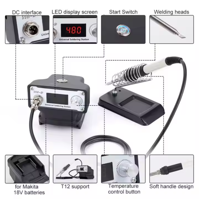Solder T12 Portable Mesin Solder Baterai Solder timah Solder T12 Portable Mesin Solder Baterai Solder timah