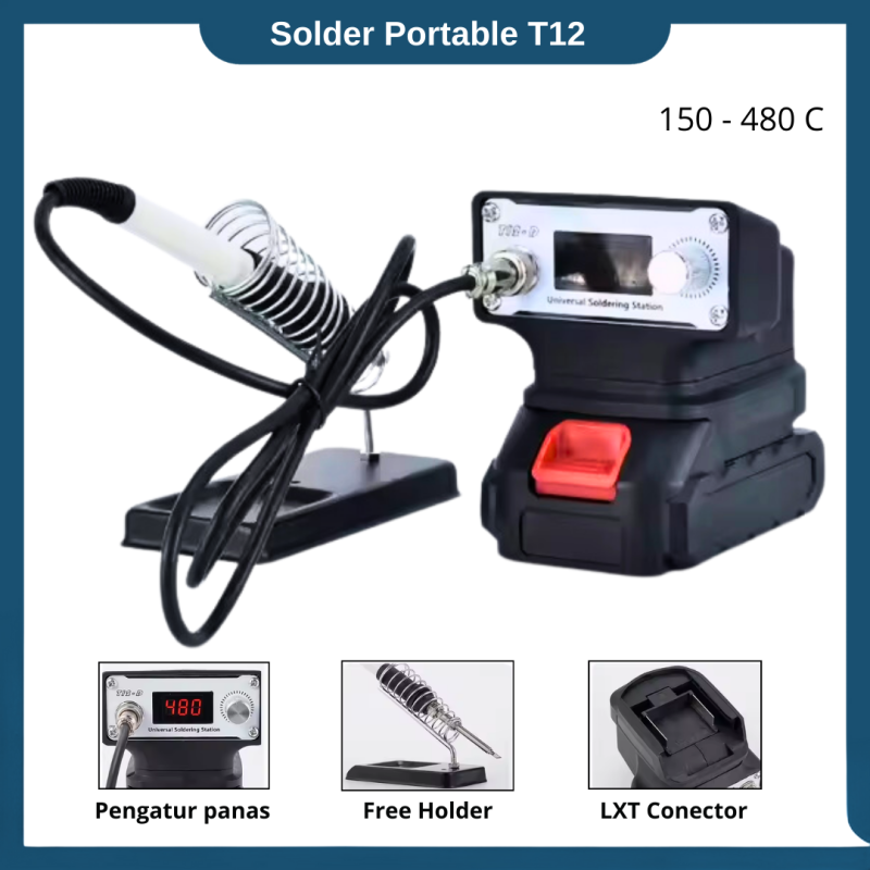 Solder T12 Portable Mesin Solder Baterai Solder timah Solder T12 Portable Mesin Solder Baterai Solder timah