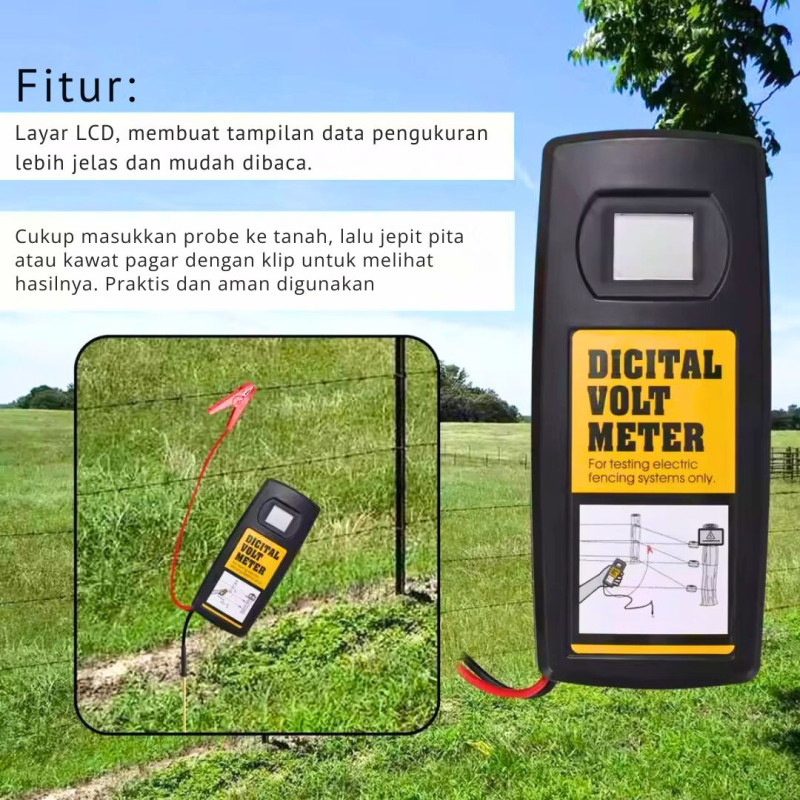 Digital Volmeter - Alat Ukur Pagar Listrik