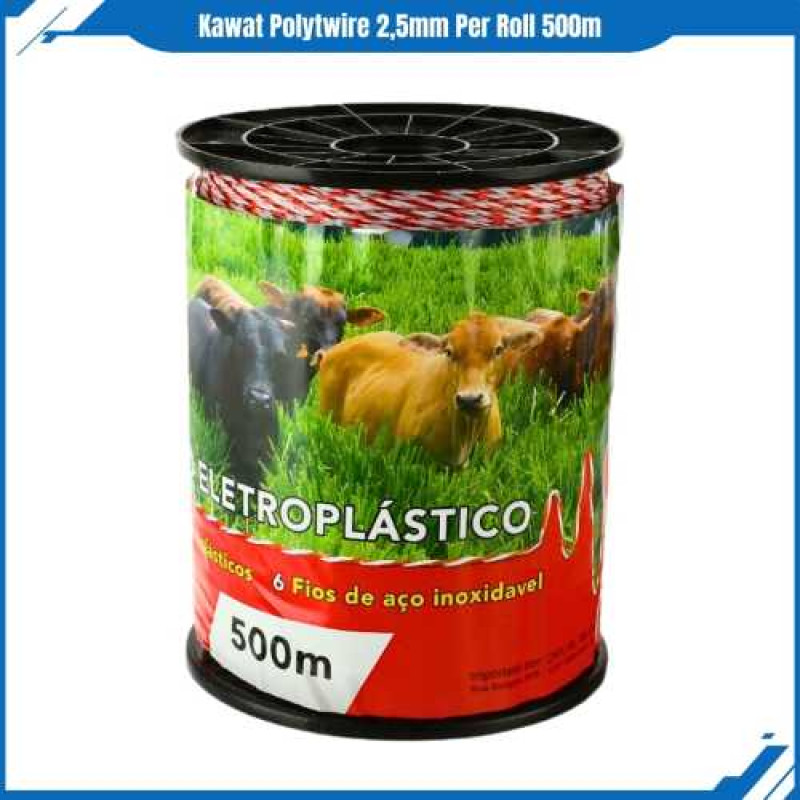 Kawat Pagar Listrik Polytwire 2mm Per Roll 500m Kawat Pagar Listrik Polytwire 2mm Per Roll 500m
