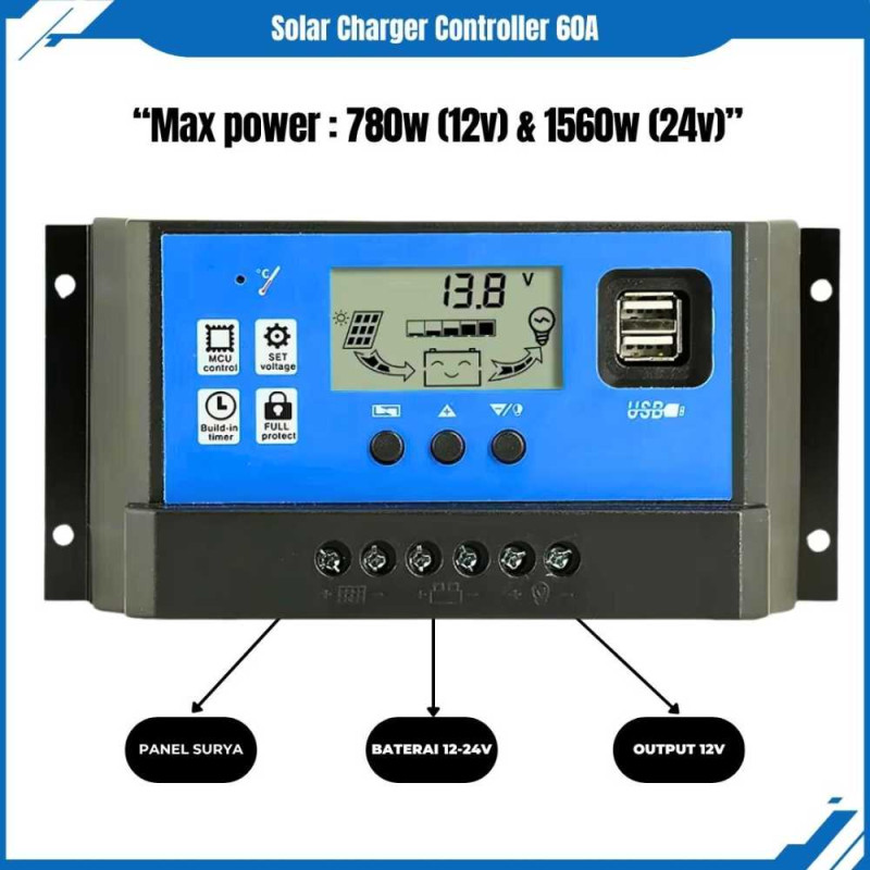 Solar Charger Controller 60A
