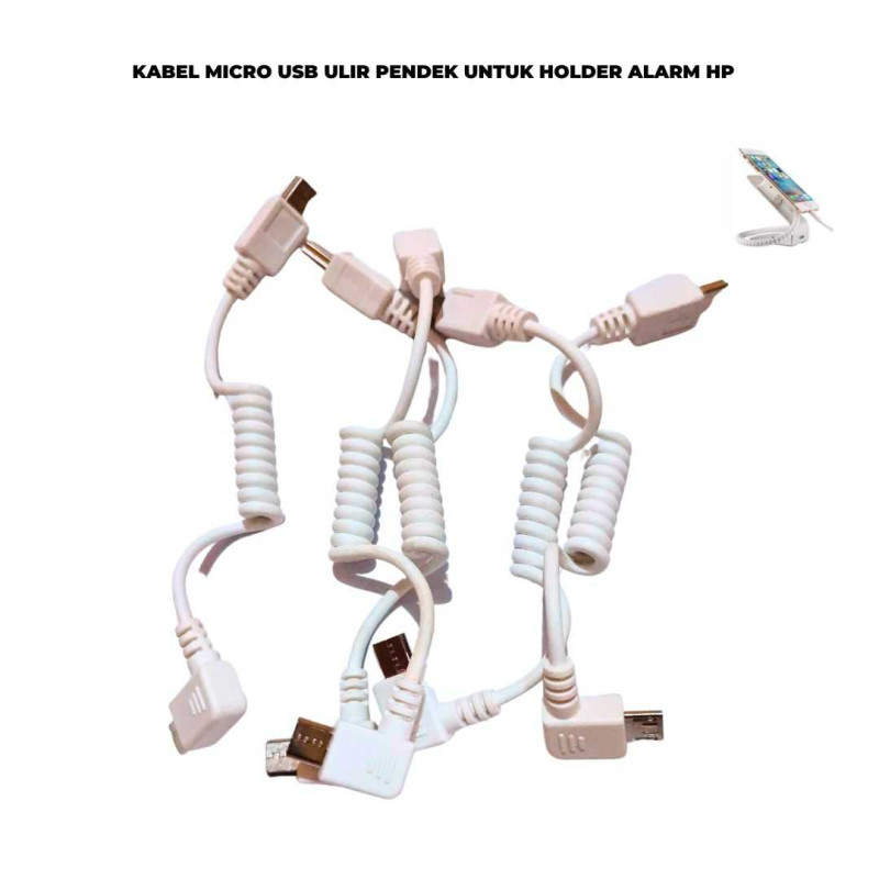 Kabel Display Alarm Hp Kabel Micro USB Ulir Pendek