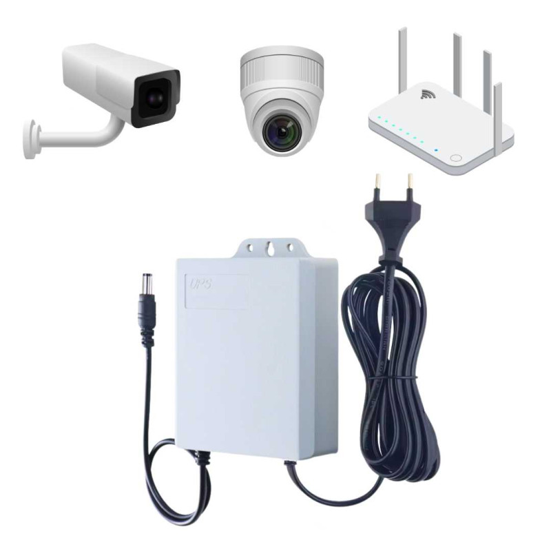 Adaptor Mini UPS 12V 2A backup Router Modem CCTV 5400mAh Adaptor Mini UPS 12V 2A backup Router Modem CCTV 5400mAh