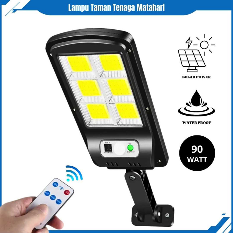 Lampu Jalan Sensor Tenaga Surya 120 COB Lampu Dinding 90W Waterproof Lampu Jalan Sensor Tenaga Surya 120 COB Lampu Dinding 90W Waterproof