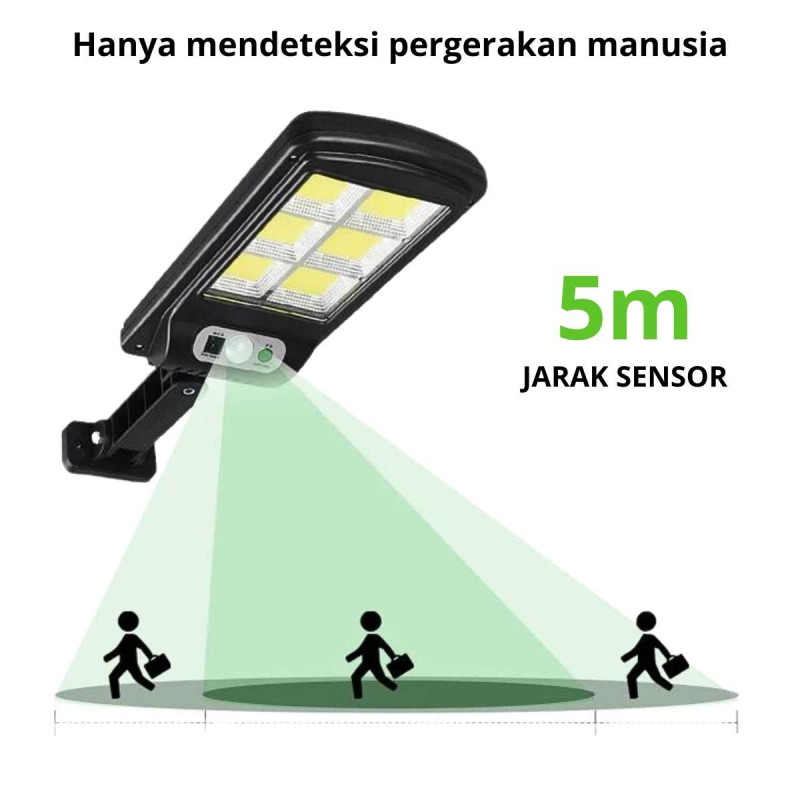 Lampu Jalan Sensor Tenaga Surya 120 COB Lampu Dinding 90W Waterproof Lampu Jalan Sensor Tenaga Surya 120 COB Lampu Dinding 90W Waterproof