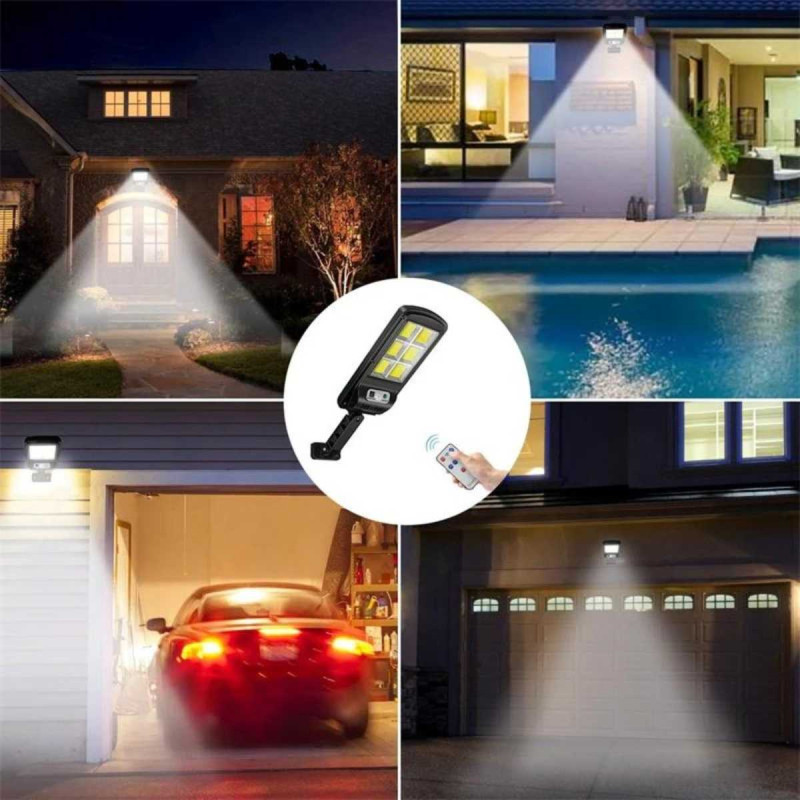 Lampu Jalan Sensor Tenaga Surya 120 COB Lampu Dinding 90W Waterproof Lampu Jalan Sensor Tenaga Surya 120 COB Lampu Dinding 90W Waterproof