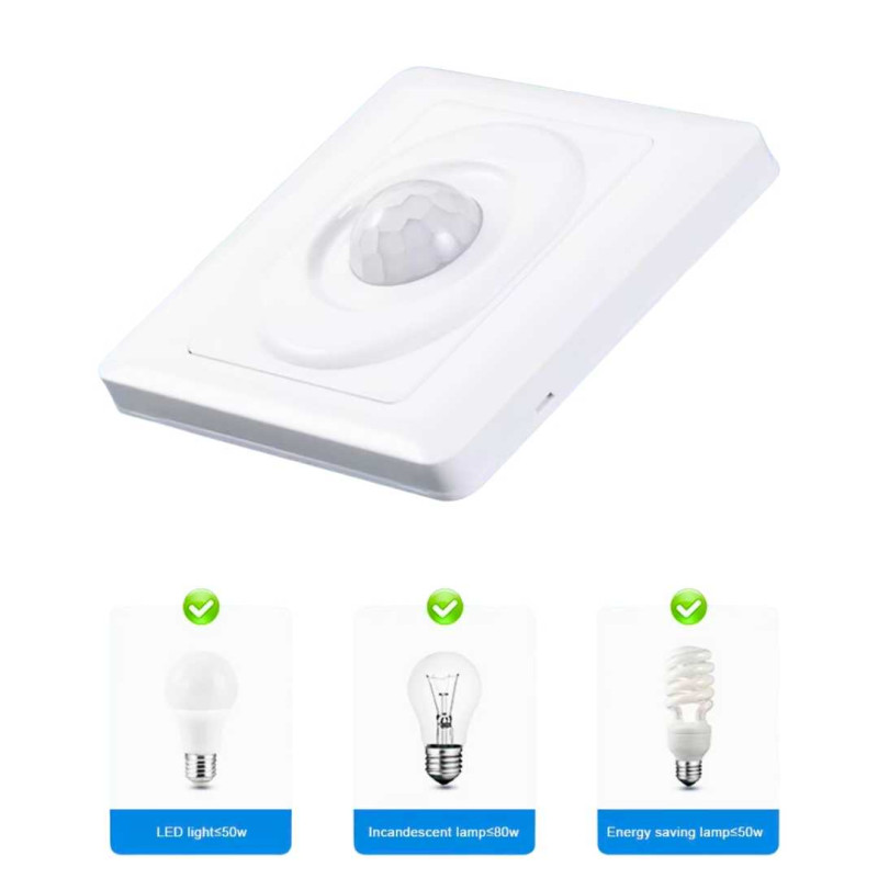 Saklar Lampu Otomatis Sensor Gerak Wall PIR Saklar Lampu Otomatis Sensor Gerak Wall PIR