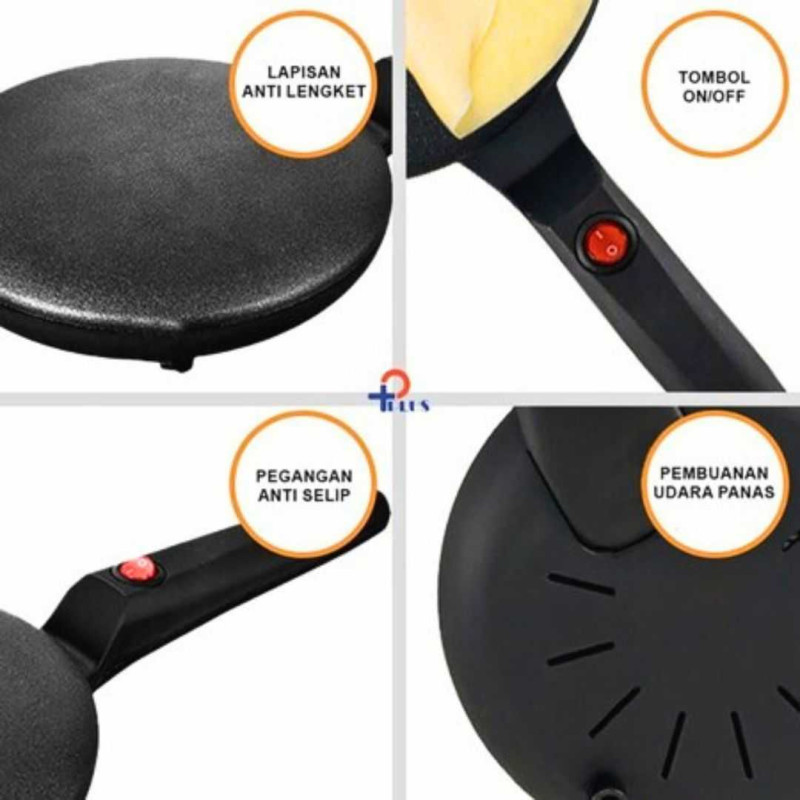 Wajan Crepes Maker Listrik Pembuat Crepes, Kulit Risol, Pancake Wajan Crepes Maker Listrik Pembuat Crepes, Kulit Risol, Pancake
