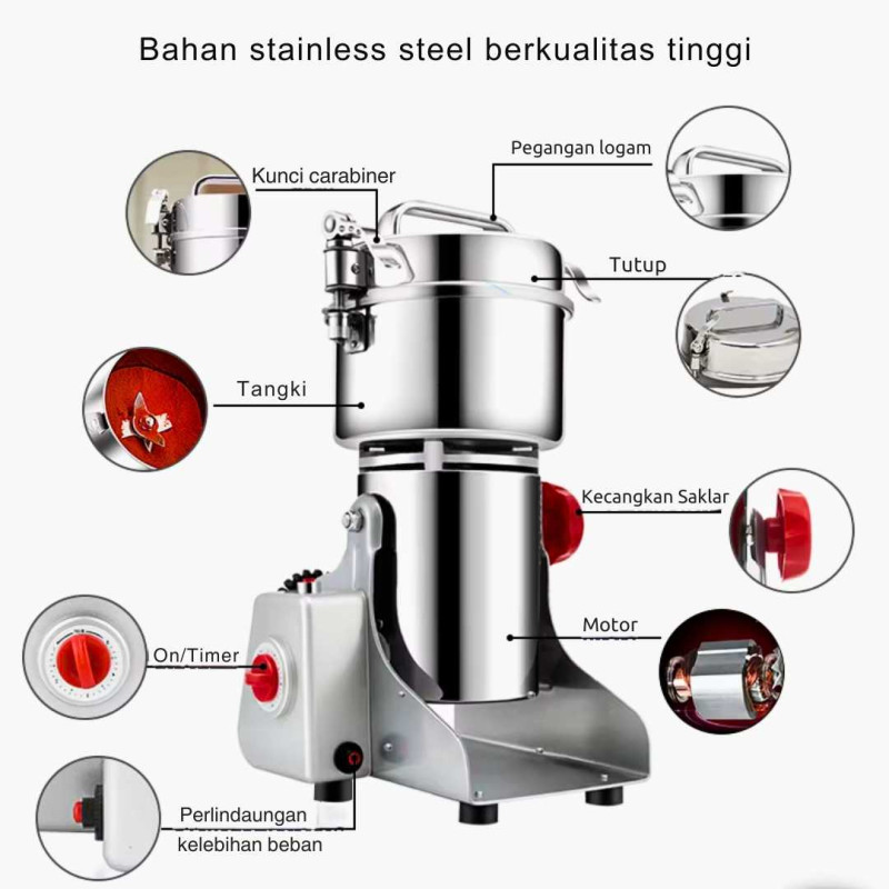 Mesin Giling Bumbu Rempah Penepung Mesin Penggiling Listrik Penggiling Tepung Mesin Giling Bumbu Kering Mesin Giling Bumbu Rempah Penepung Mesin Penggiling Listrik Penggiling Tepung Mesin Giling Bumbu Kering