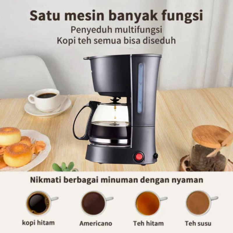 Mesin Pembuat Minuman Kopi Coffee Maker Mesin Kopi Espresso 600ml Coffee Drip Maker Mesin Pembuat Minuman Kopi Coffee Maker Mesin Kopi Espresso 600ml Coffee Drip Maker