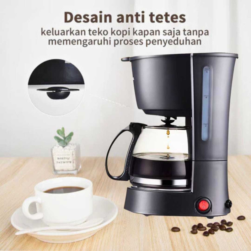 Mesin Pembuat Minuman Kopi Coffee Maker Mesin Kopi Espresso 600ml Coffee Drip Maker Mesin Pembuat Minuman Kopi Coffee Maker Mesin Kopi Espresso 600ml Coffee Drip Maker
